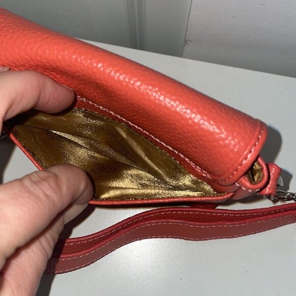 Leather Crossbody Bag with Chain Strap - Picture 4 of 16